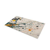 Jason Dark Teal & Orange Splatter in 21" x 34" Size