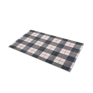 Wallace Plaid Navy & Red in 21" x 34" Size