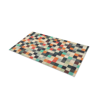 Pixel Mosaic Multicolor Earthtone in 21" x 34" Size