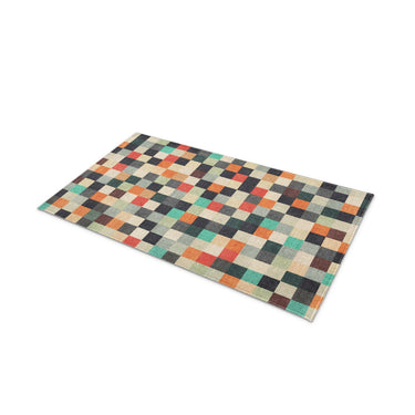 Pixel Mosaic Multicolor Earthtone in 21" x 34" Size