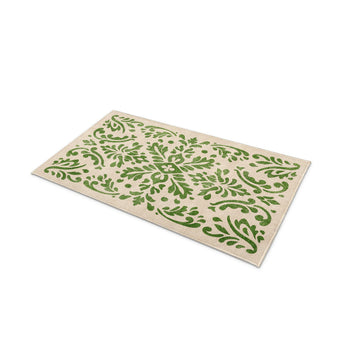 Floranna Ivory & Green in 21" x 34" Size