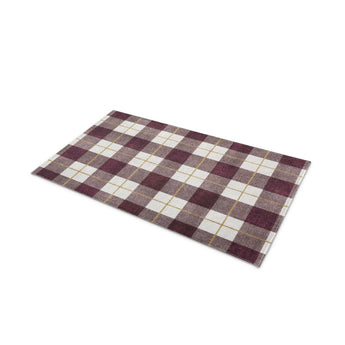 Wallace Plaid Maroon & Gold in 21" x 34" Size