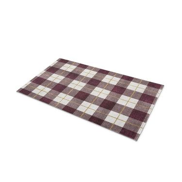 Wallace Plaid Maroon & Gold in 21" x 34" Size