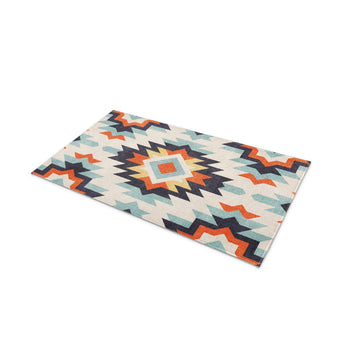 Dakota Blue & Orange in 21" x 34" Size
