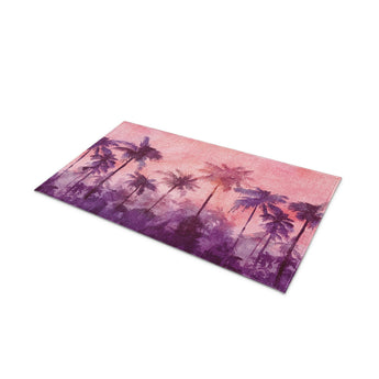 Sunset Palms Pink & Purple in 21" x 34" Size