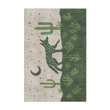 Desert Coyote Forest & Moss Green in 2' x 3' Size