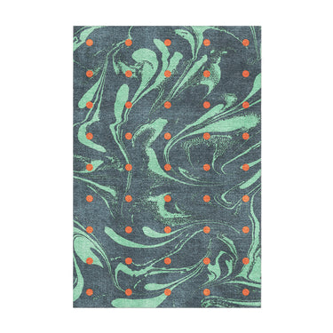 Acid Burn Teal & Orange in 2' x 3' Size