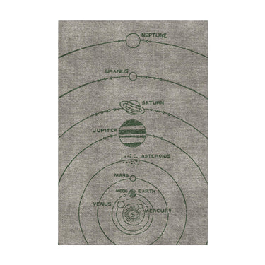 Solar System Taupe & Forest in 2' x 3' Size