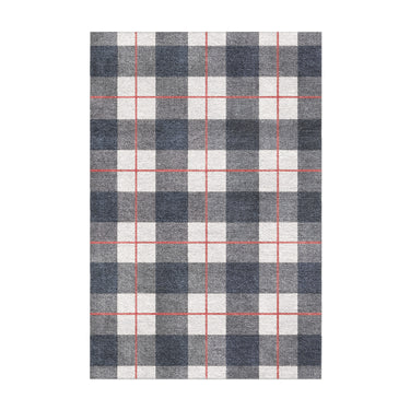 Wallace Plaid Navy & Red in 3x2ft Size