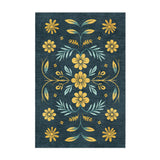 Isabella Navy & Gold in 3x2ft Size