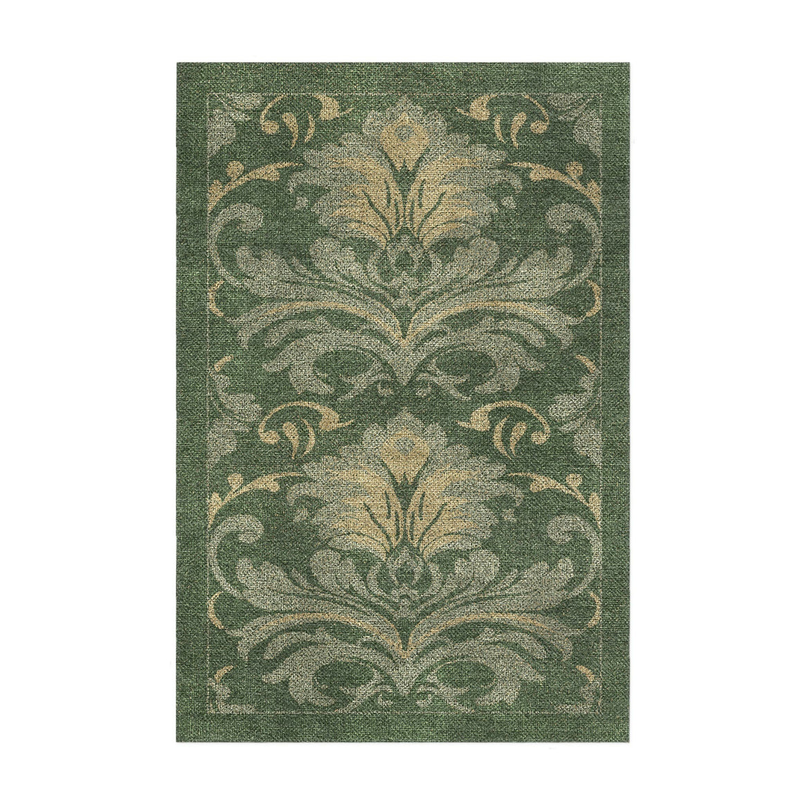 Agnes Damask Deep Olive Green Area Rug – Undrfoot Rugs