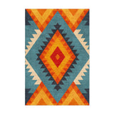 Zareen Blue & Orange in 3x2ft Size