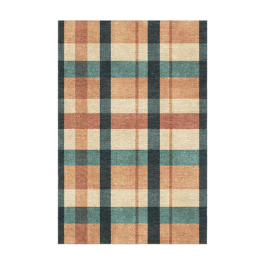 Brenton Plaid Taupe & Teal in 2' x 3' Size