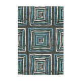 Diego Navy & Turquoise in 2' x 3' Size