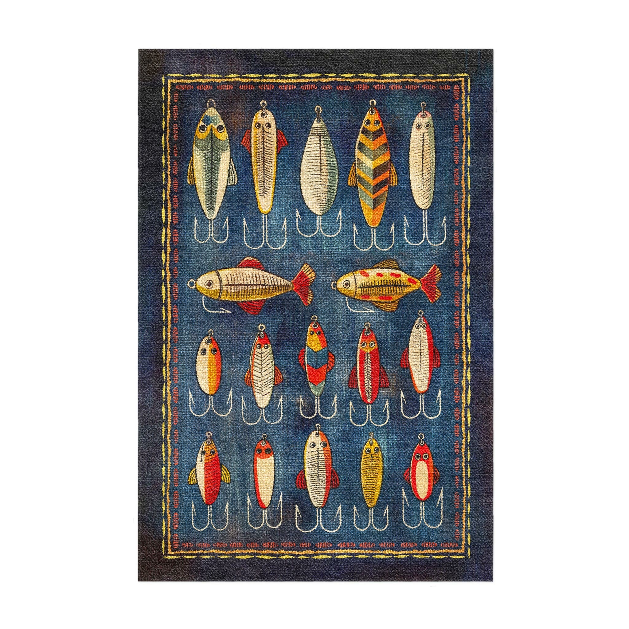 Fishing Lures Area Rug – Undrfoot Rugs