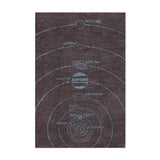 Solar System Burgandy & Powder Blue in 2' x 3' Size