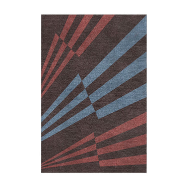 Prisma Maroon & Sky in 2' x 3' Size