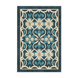 Mattheo Blue & Ivory in 3x2ft Size