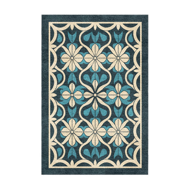 Mattheo Blue & Ivory in 3x2ft Size