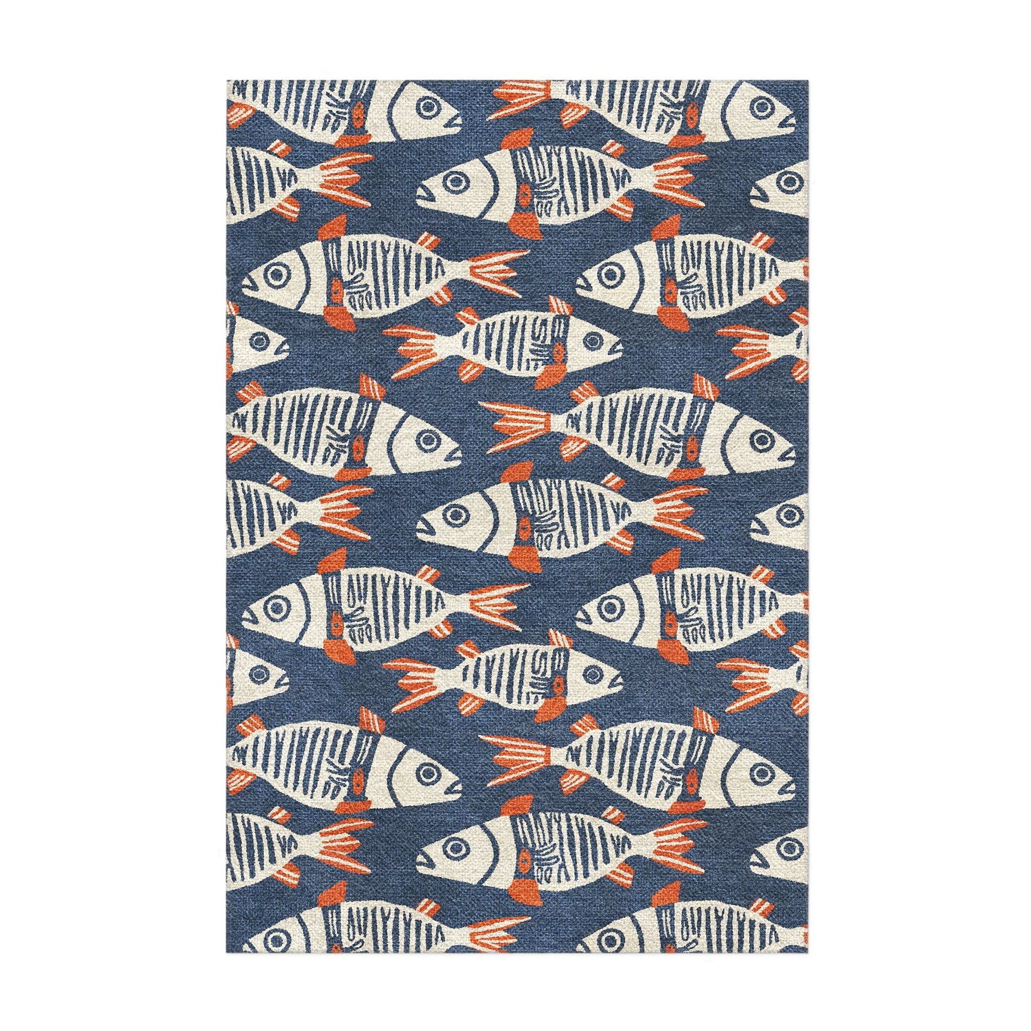 Tribal Fish Area Rug – Undrfoot Rugs