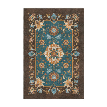 Miriam Dark Teal & Brown in 2' x 3' Size