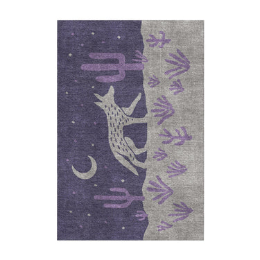 Desert Coyote Eggplant & Dusty Purple in 2' x 3' Size