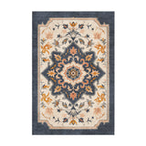 Louanne Navy & Orange in 3x2ft Size