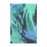 Tethys Navy & Seafoam in 3x2ft Size