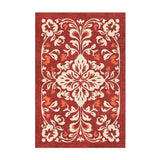 Annette Red & Ivory in 2' x 3' Size