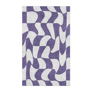 Twyla Checkered Periwinkle in 3' x 5' Size