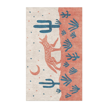 Desert Coyote Denim Blue & Terracotta in 3' x 5' Size