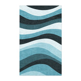 Sinuous Teal Monochrome in 5x3ft Size