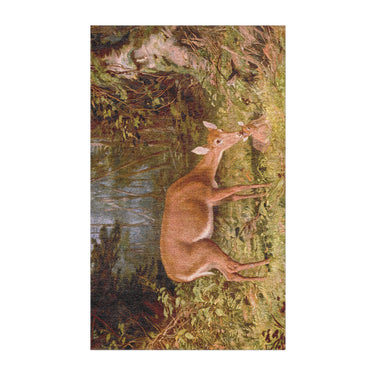 Deer and Fawn by Alfred Fitzwilliam in 3' x 5' Size