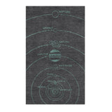 Solar System Dark Charcoal & Teal in 3' x 5' Size