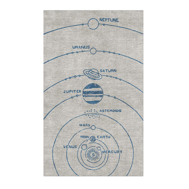Solar System Blue & Ivory in 3' x 5' Size