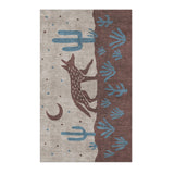 Desert Coyote Dark Red Clay & Dusty Blue in 3' x 5' Size