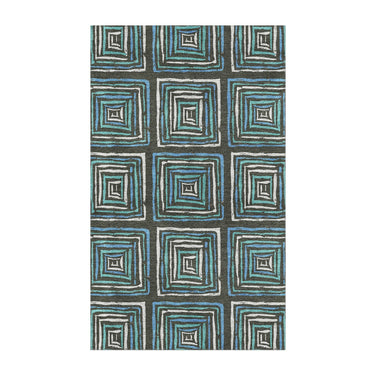 Diego Navy & Turquoise in 3' x 5' Size