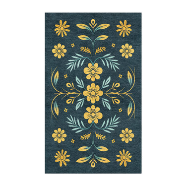 Isabella Navy & Gold in 5x3ft Size