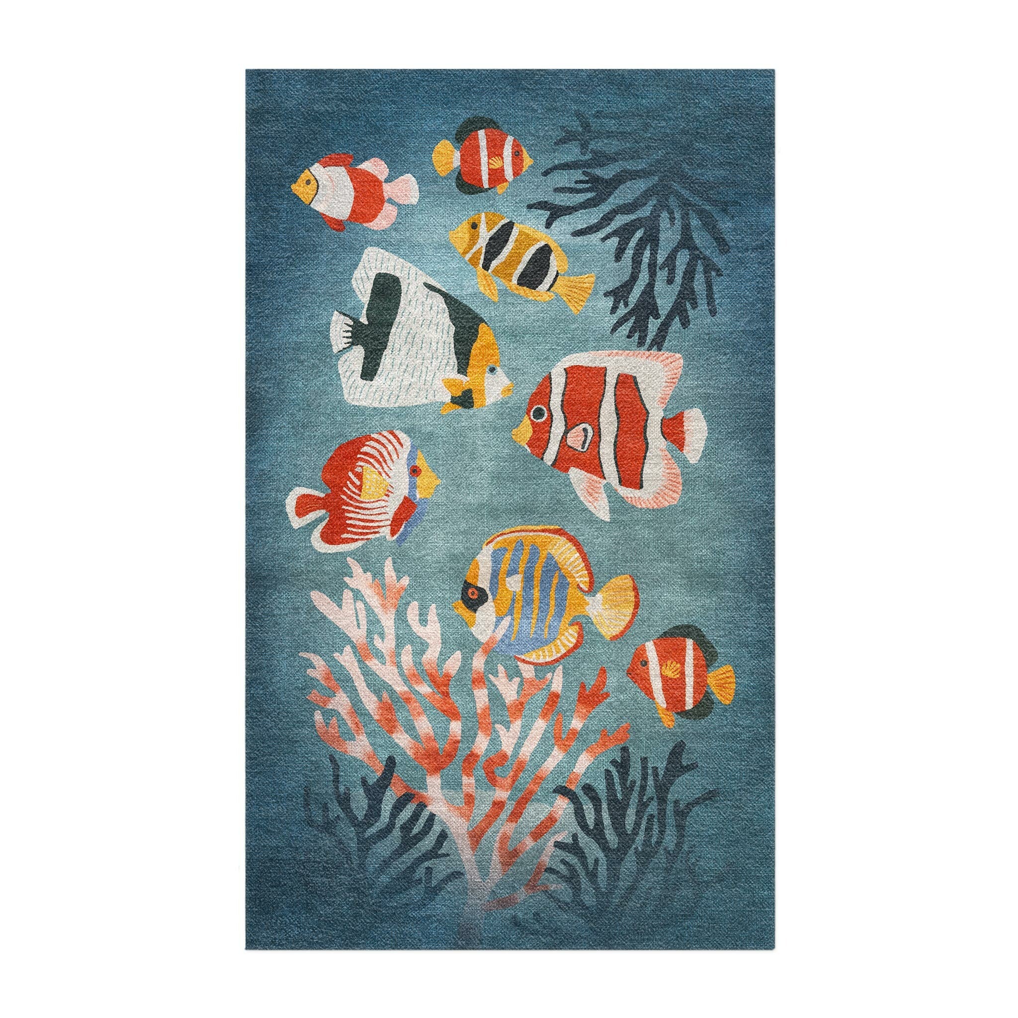 Ilim Fish Rug Tropical Fish & Coral Area Rug – Undrfoot Rugs