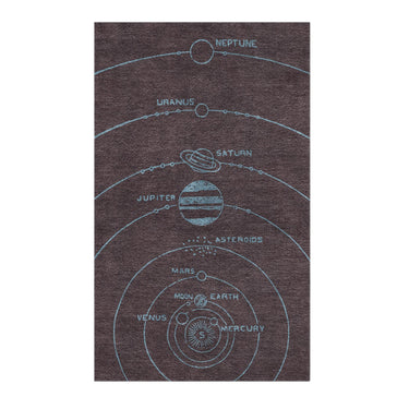 Solar System Burgandy & Powder Blue in 3' x 5' Size