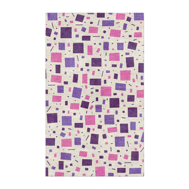 Geometric Confetti Purple in 3' x 5' Size