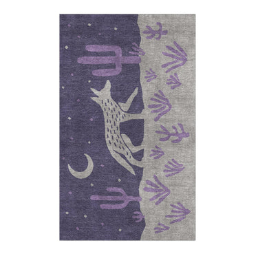 Desert Coyote Eggplant & Dusty Purple in 3' x 5' Size