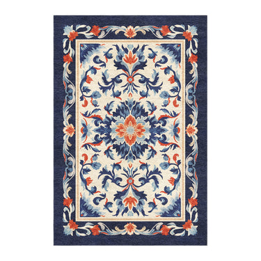 Wilhelmina Navy & Red in 6x4ft Size