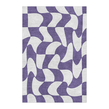 Twyla Checkered Periwinkle in 4' x 6' Size
