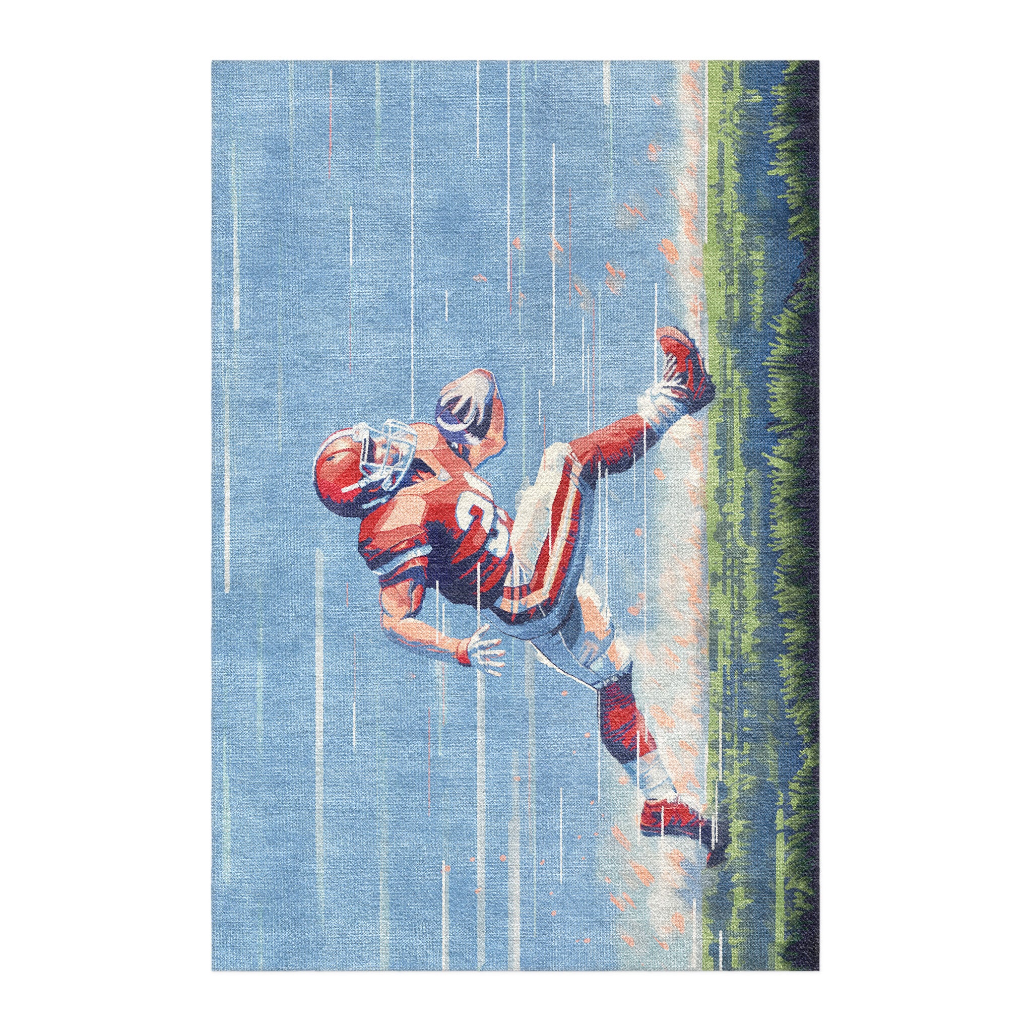 8 Bit Running Back Area Rug – Undrfoot Rugs
