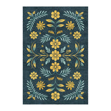 Isabella Navy & Gold in 6x4ft Size