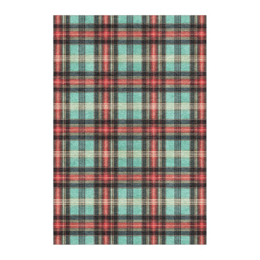 Feguson Plaid Teal & Red in 4' x 6' Size