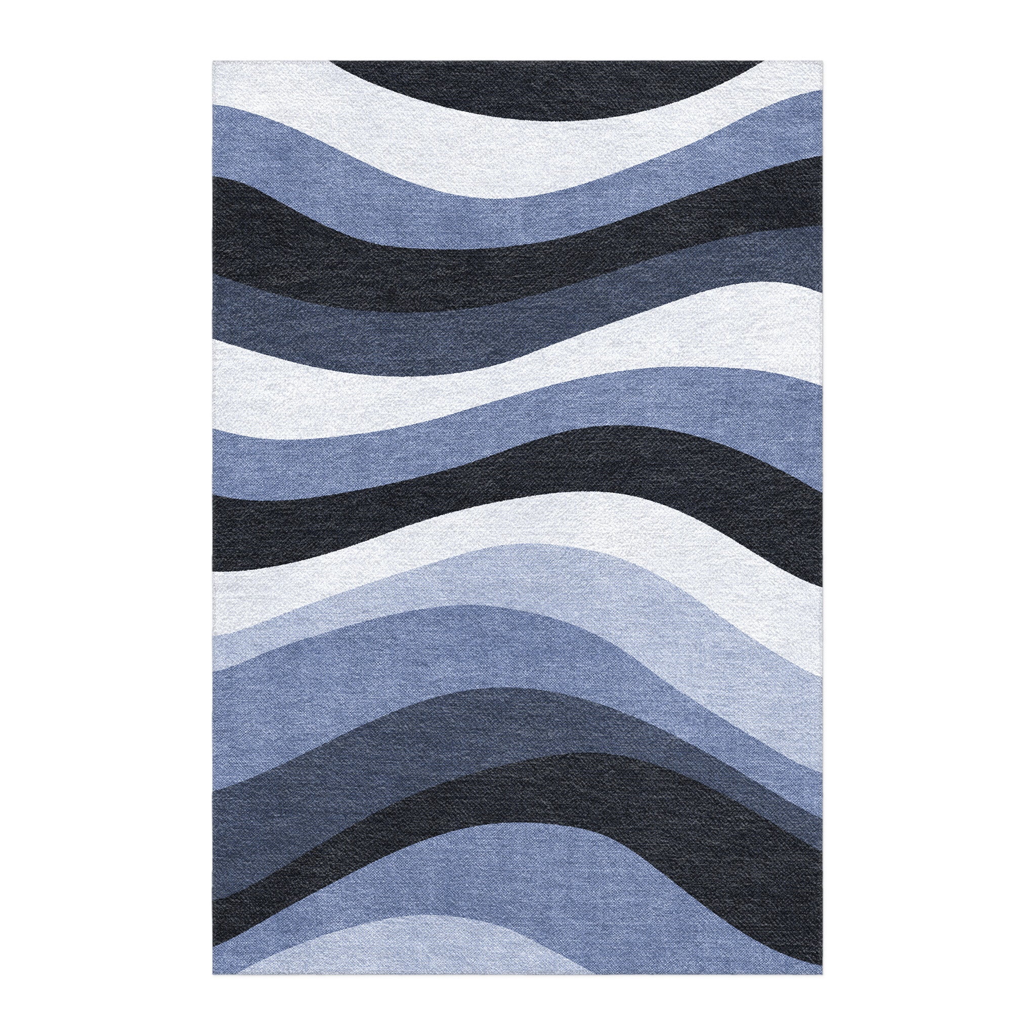 Sinuous Navy Monochrome Area Rug – Undrfoot Rugs