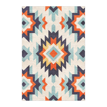 Dakota Blue & Orange in 4' x 6' Size