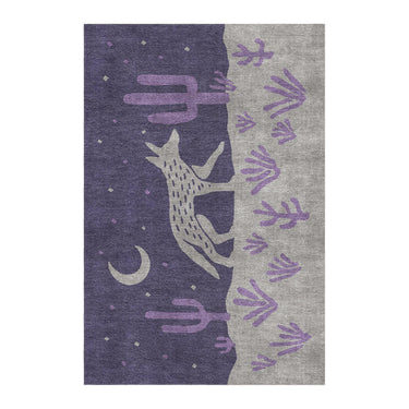 Desert Coyote Eggplant & Dusty Purple in 4' x 6' Size
